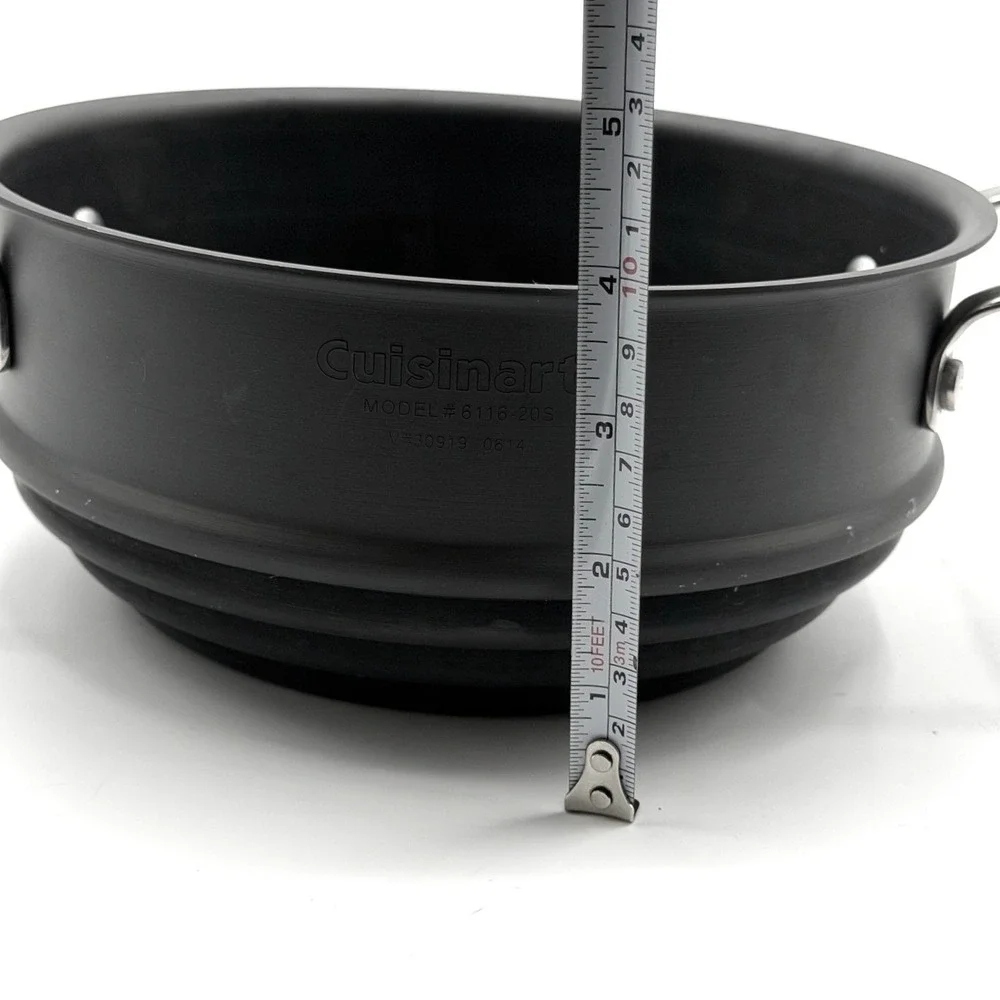 Cuisinart 6116-20S Hard Anodized Nonstick Universal Steamer Insert Black 8 inch